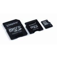 Kingston 16GB microSDHC w/2 adapter (SDC10/16GB-2ADP)